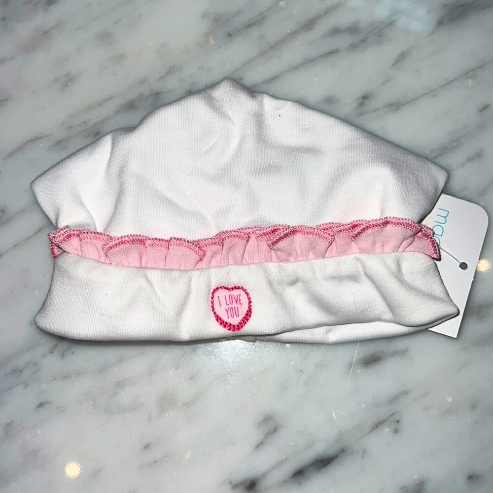 New Magnolia Baby Infant Valentine I Love You Hat Bonnet